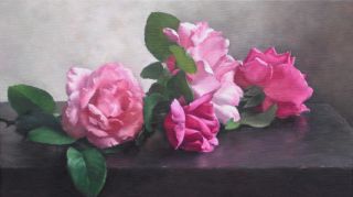 Quatre Roses 46 x 61 cm