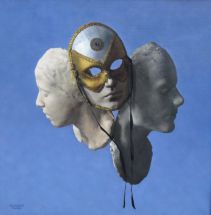 Three Masks 60 x 60 cm