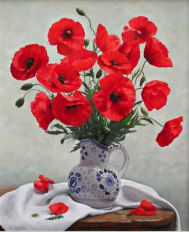 Coquelicots, Potterie Française 46 x 55 cm