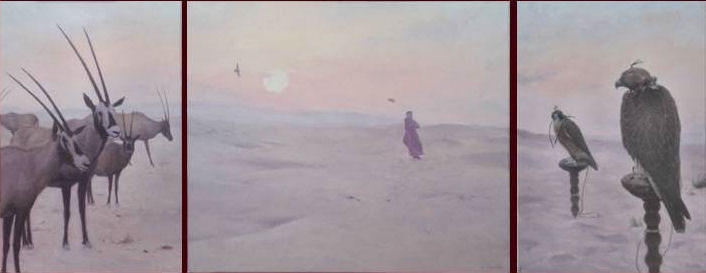 Triptyque du désert 38/55 cm 46/55 cm 38/55 cm